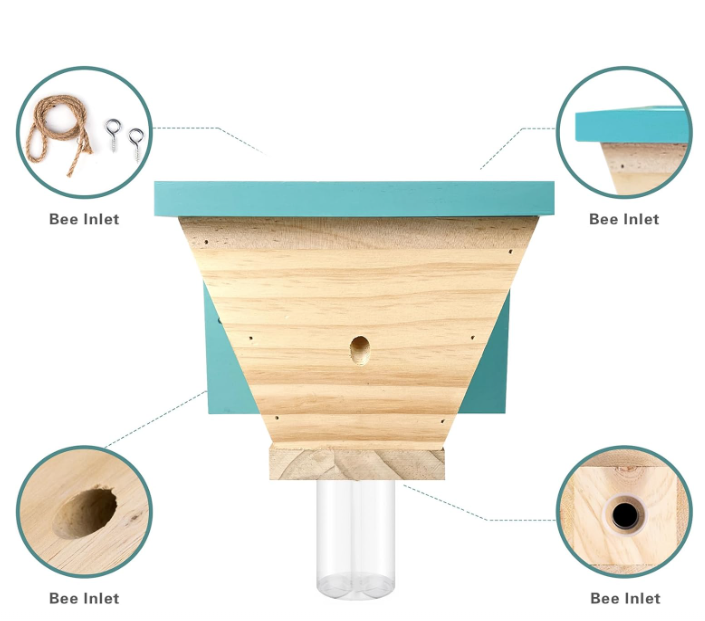 Best Carpenter Bee Trap - Carpenter Bee Trap - Wood Boring Bee Trap-Carpenter Bee Trap for Outdoors -Chemical Free